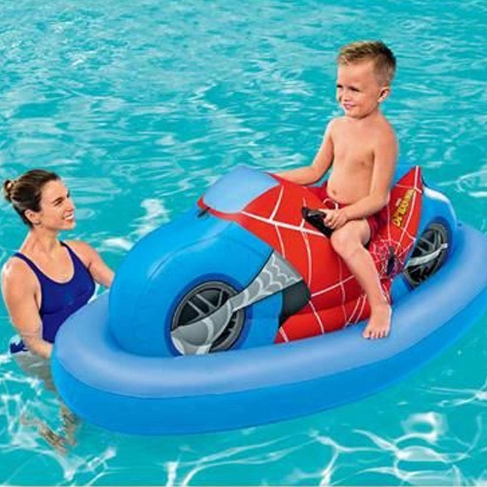 Trade Shop - Moto Marvel Spider Ciambella Salvagente Beach Gonfiabile Mare Piscina Novità -