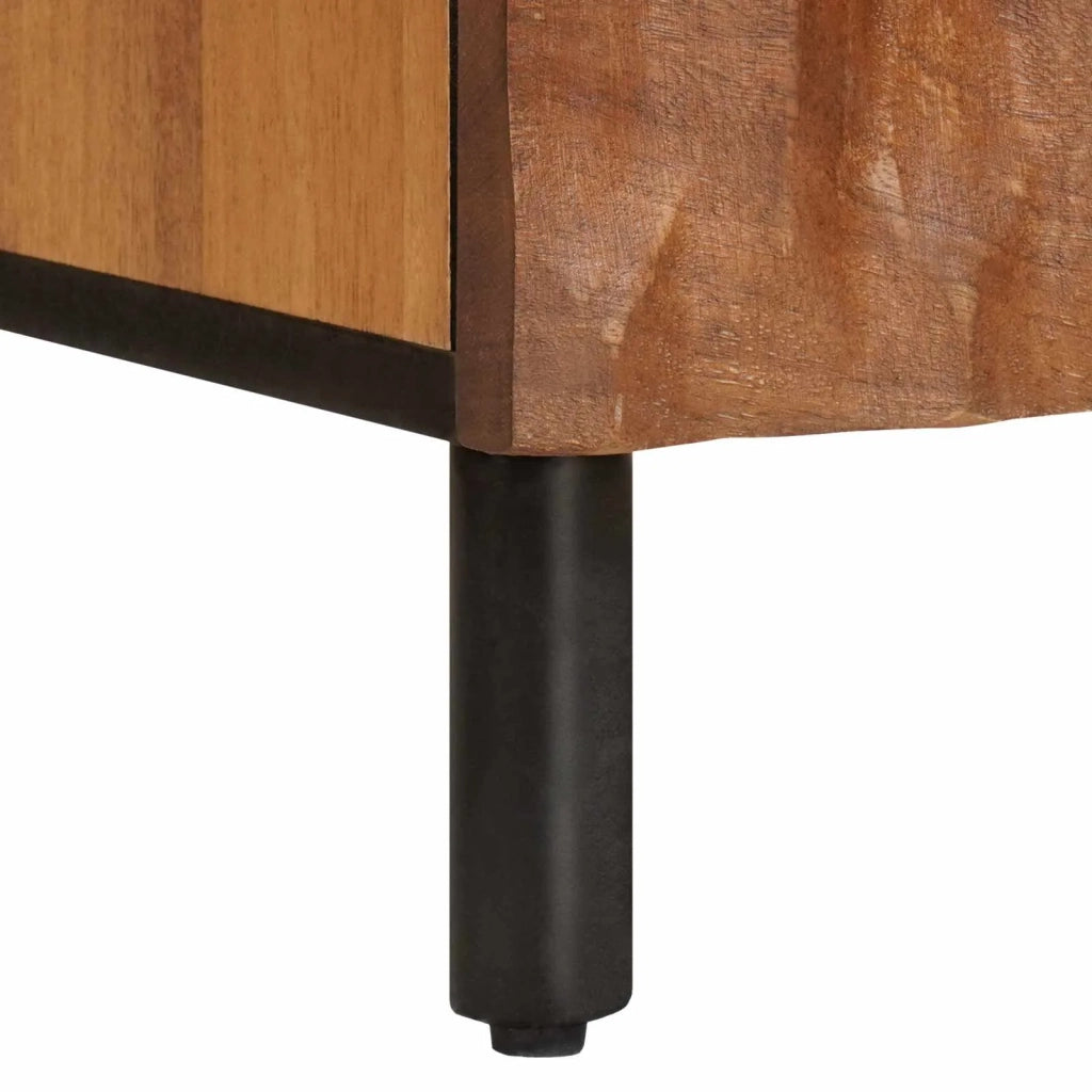 Credenza | Madia | Buffet da pranzo | Armadio da pranzo con porta Finitura Marrone Acacia 80 x 33 x 75 cm