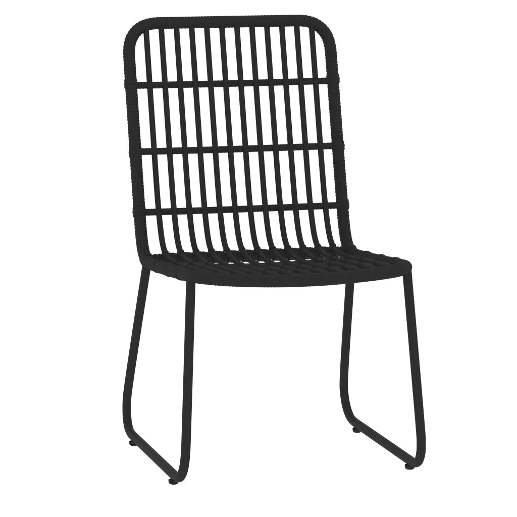Set da Pranzo per Giardino 9 pz con Cuscini Nero 3099172