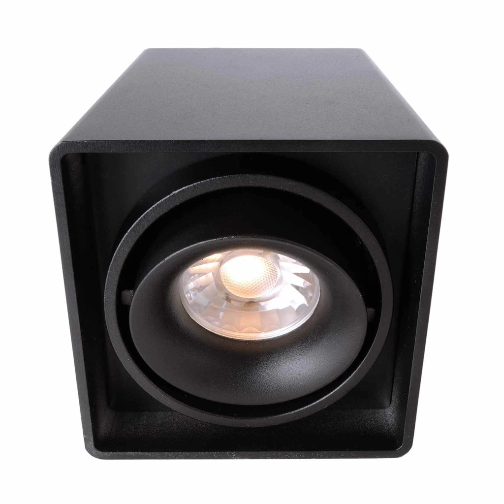 MONA Faretto moderno soffitto attacco LED 1x GU10 max 50W plafoniera luce orientabile vetrine negozio ufficio NERO