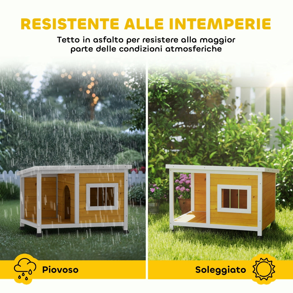 Cuccia per Cani da Esterno in Legno ¨C Minimal ¨C 85.5x62x60 cm