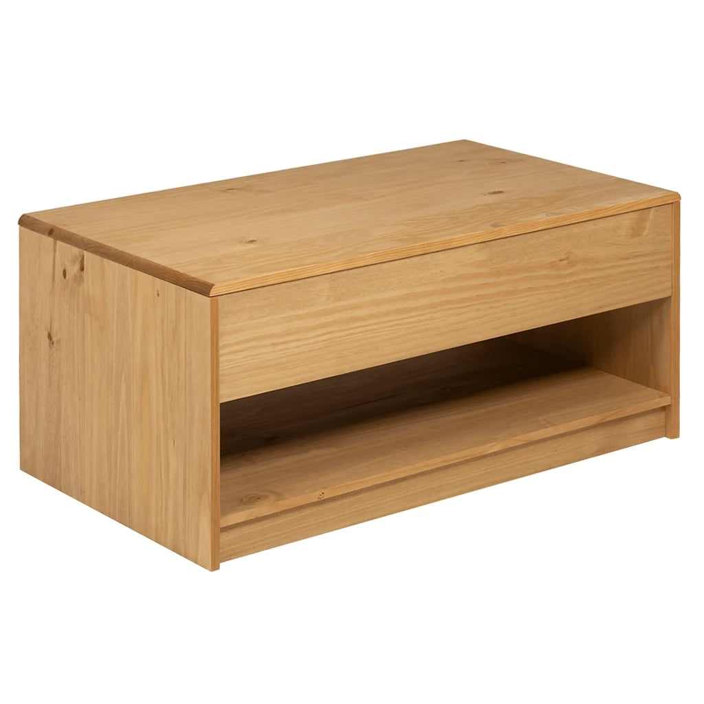 Tavolino salotto | Tavolino da caff¨¨ | Tavolino da Soggiorno SAUDA Rovere 99x55x45 cm Legno Massello Pino