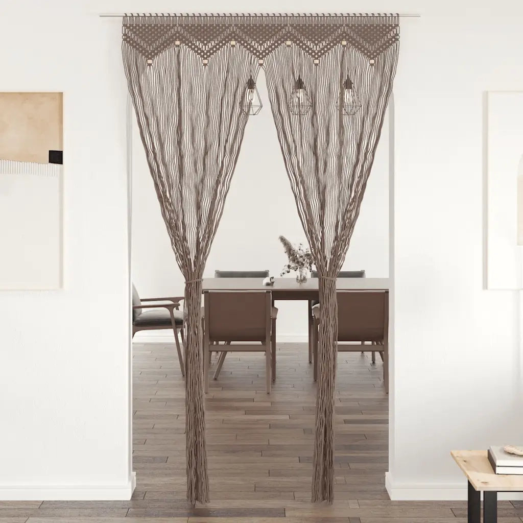 Tenda Macram¨¨ Grigio Talpa 140x240 cm in Cotone