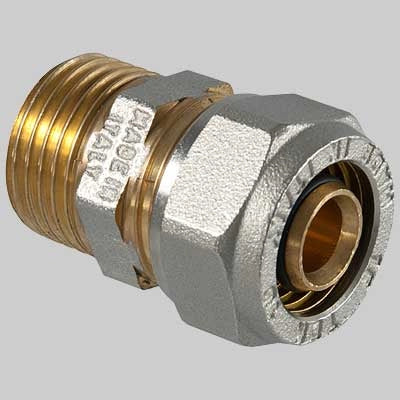 Raccordo a compressione diritto Maschio  16 x 3/4     T.D.M.