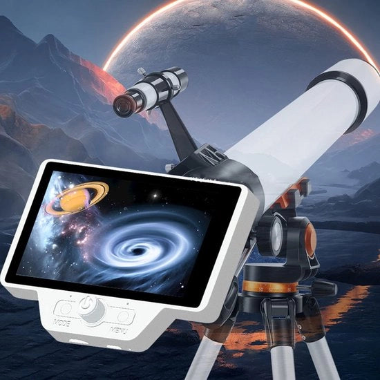 2K Telescopio Elettronico con Oculare Digitale - Registratore Visivo Digitale - Schermo da 5 Pollici - Rilevamento Movimento - Zoom 4X - Adatto per Astronomia...