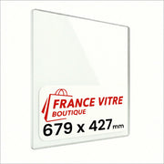 679 x 427 x 4 mm - Vetro per stufa a legna - vetro camino di ricambio - vetro per caminetto resistente al fuoco - France Vitre