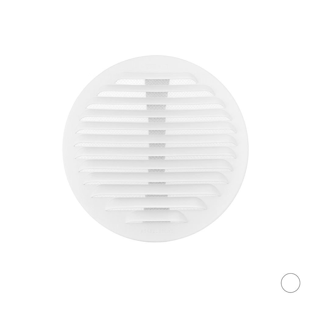GRIGLIA TONDA IN METALLO CON MOLLE E RETE D.125-160 MM- Alluminio Bianco- FIRST- pezzi 1