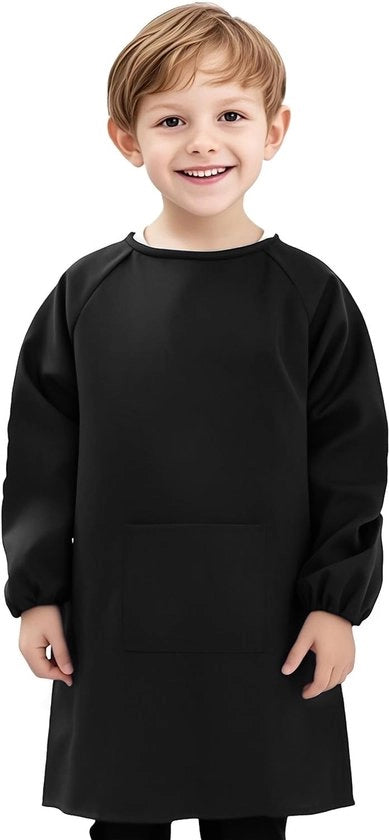 Giubbotto impermeabile per pittori - Giubbotto per bambini - Nylon - Lunghe maniche - Borse grandi - Protezione contro macchie - Tabarro per pittori