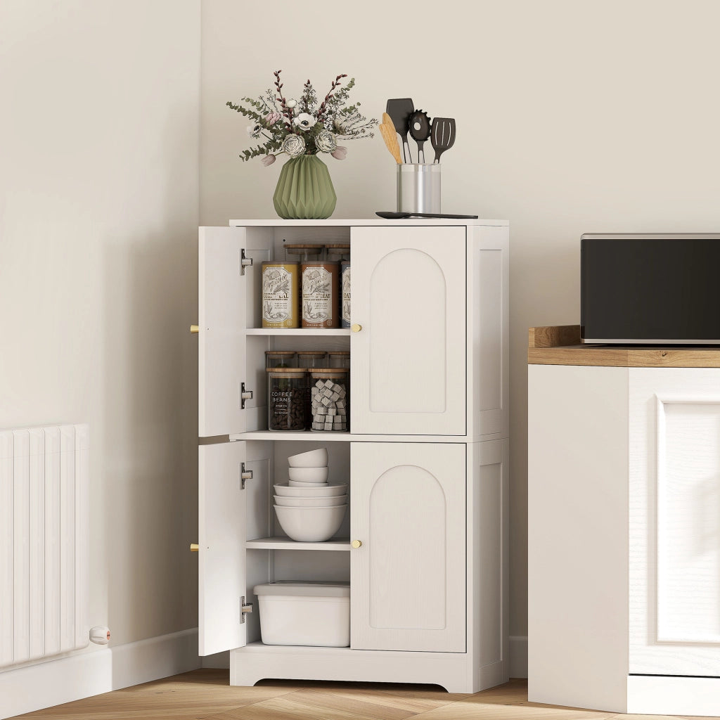 Credenza con Ante e Ripiani ¨C Minimal ¨C Bianco
