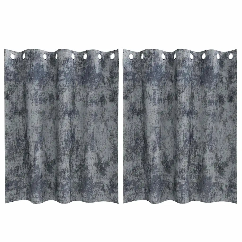 Tende in Velluto 2 pz Grigio Argento 140 x 140 cm Velluto