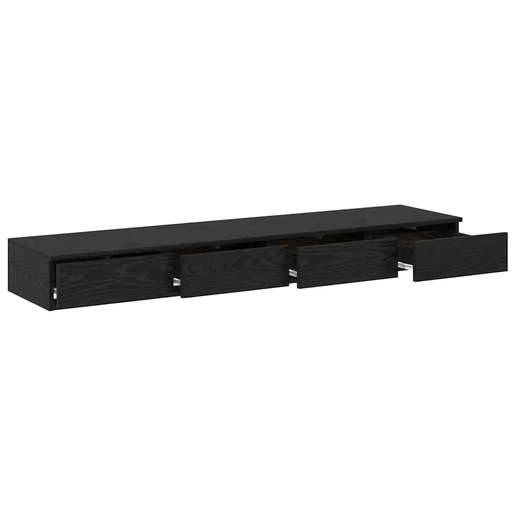 Cassetti per letto Rovere Nero 140 x 36,5 x 16,5 cm 866948