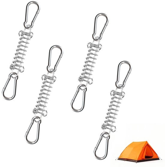 Kit di fissaggio Spanveer 4 pezzi - Acciaio inossidabile - Viti a gancio - Karabina - Solido - Multifunzionale