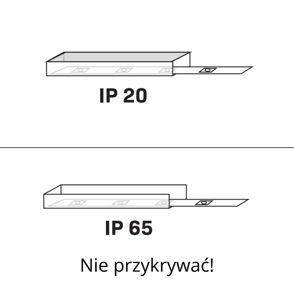 Kit striscia LED 24V 5m IP65 6500K con switch Polux