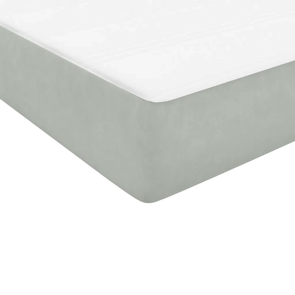 Giroletto a Molle con Materasso Grigio Chiaro 80x210 cm Velluto 3316569