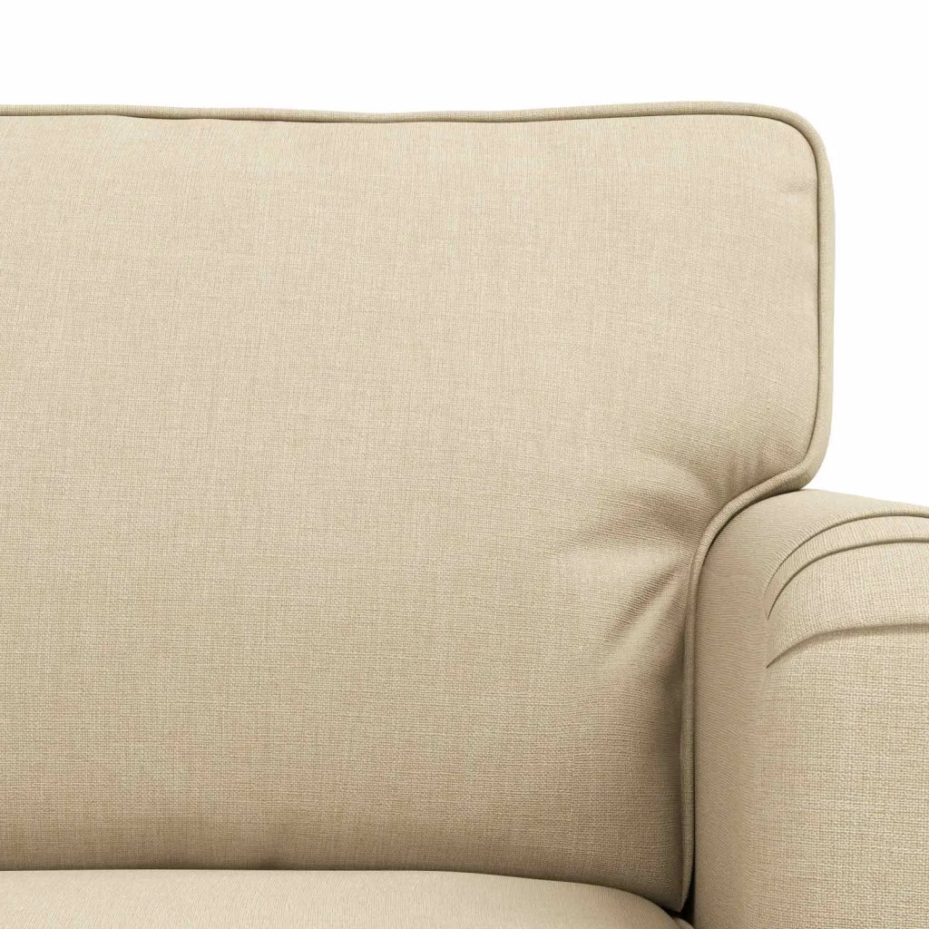 Set di divani 2 pcs Crema 201 x 80 x 85 cm Tessuto 3407609