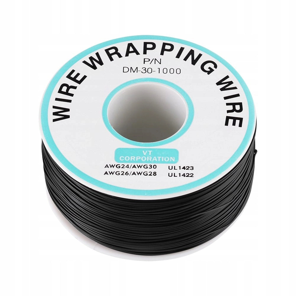 Cavo Kynar AWG 0.25mm Nero 200m – Alta Qualità e Durata | Ø 0,6mm Isolamento PVC | Progetti Elettronici e Professionali