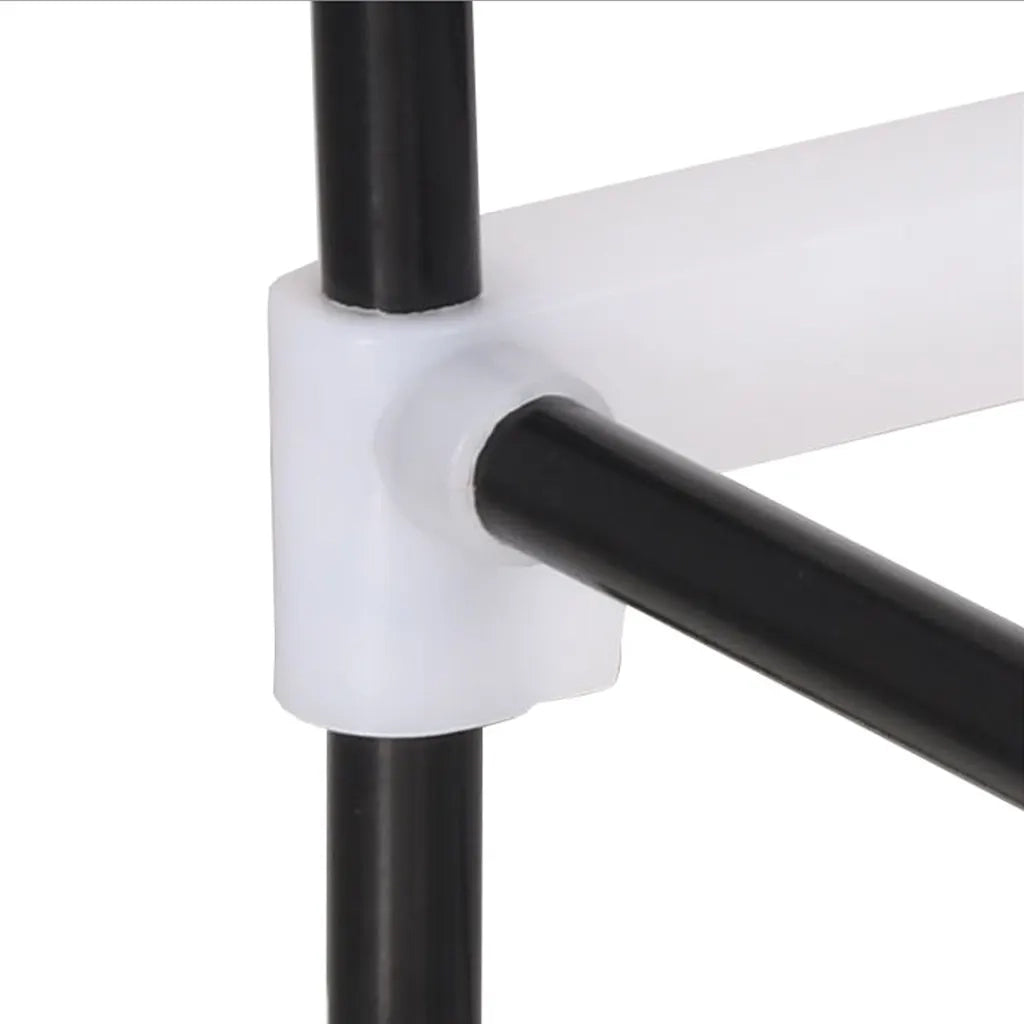 Scarpiera con 7 Ripiani in Metallo e Plastica Nero 245627