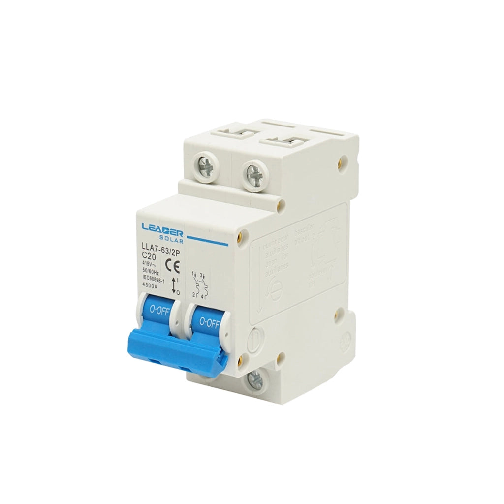 Interruttore automatico tipo 2P-20A-415VAC Leader