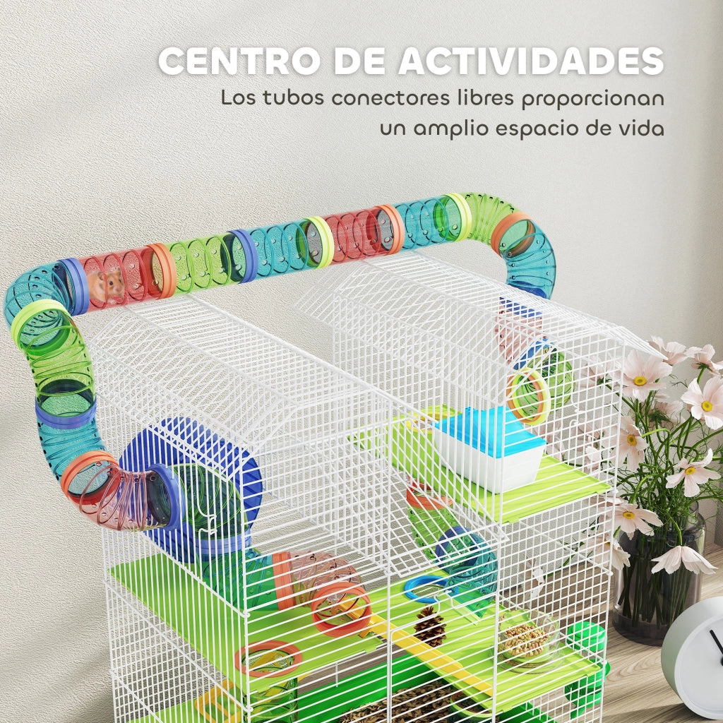 Gabbia per Criceti 5 Livelli ¨C Minimal ¨C Verde 47x30x59