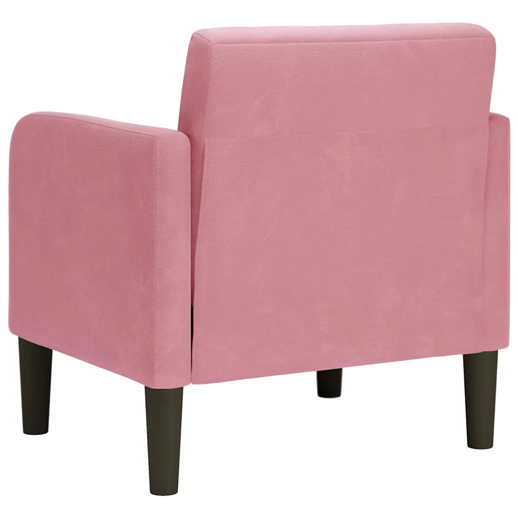 Divano Sedia con Braccioli Rosa 54 cm in Velluto 4100581