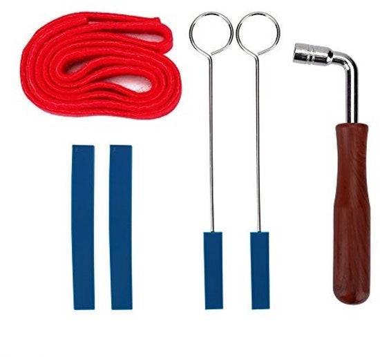 Kit di riparazione per pianoforte - Muletto del piano - Demper - Striscia di temperamento - Set di fissaggio - Materiali di alta qualità - Attrezzatura per pianoforte