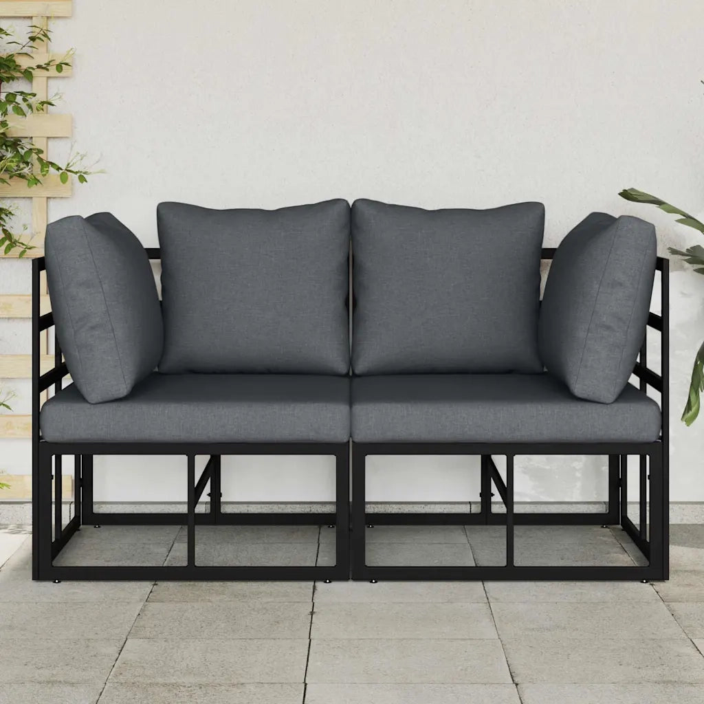 Mobili da Esterno 2 Pezzo Nero e antracite 71,5 x 71,5 x 71 cm 42008023
