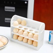 Organizzatore per uova per frigorifero, contenitore per uova a 3 strati pieghevole per porta frigorifero, capacità di 30 contenitori per uova grande capacità