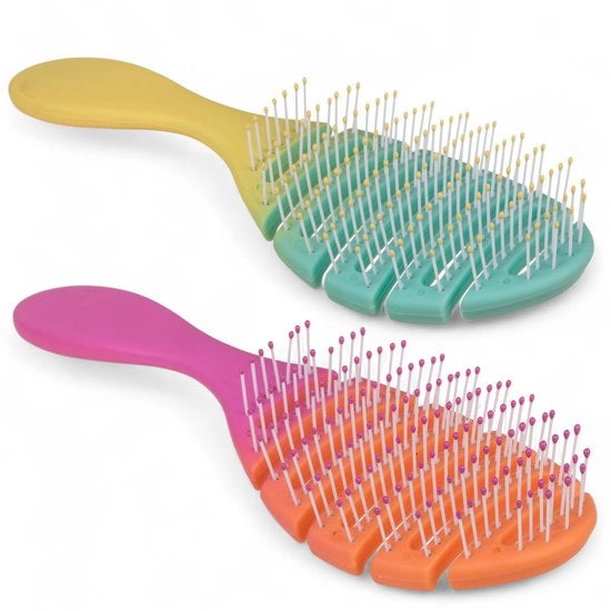 Set di 2 Spazzole per Capelli Flessibili con Progettazione Ventiato