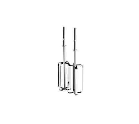 Dualit 89320 Sbattitore Manuale 400 W 4 Velocita' con Fruste Ganci e Punte Acciaio Inox Lucido colore Argento
