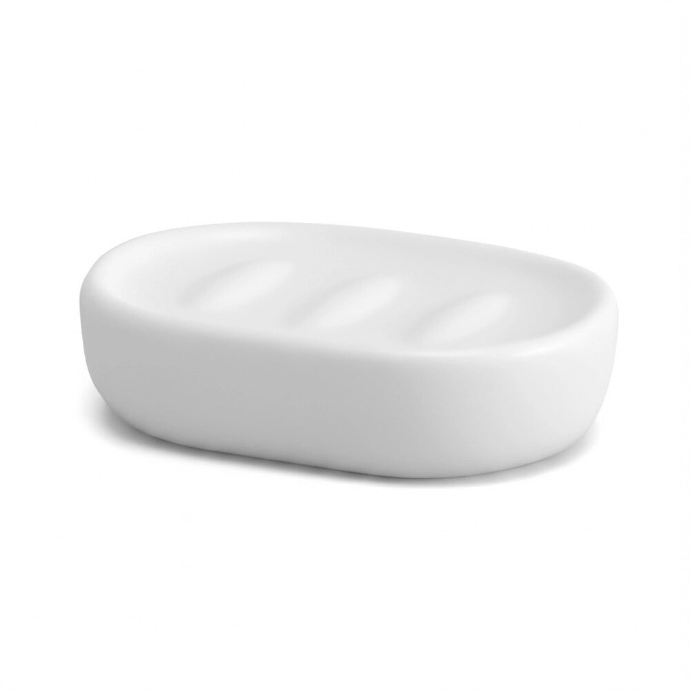 Porta sapone bagno bianco in ceramica antibatterica Sidney