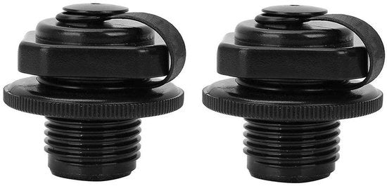 Ventiatori di aria 2 pezzi - Bocchette di aria a spirale - Adatti per barche di gomma - Letti gonfiabili - Canoa - Diametro di vite 22mm - Valvola di scarico
