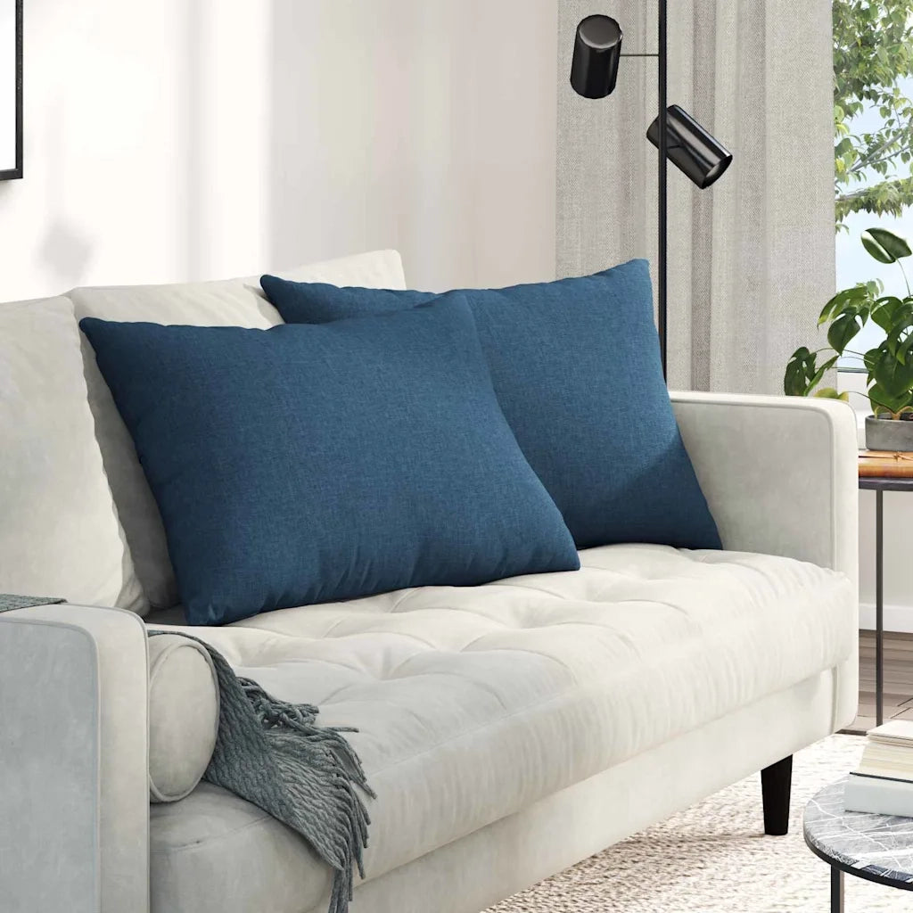 Cuscini da Divano 2 pcs Blu 70 x 50 cm Tessuto 42013747