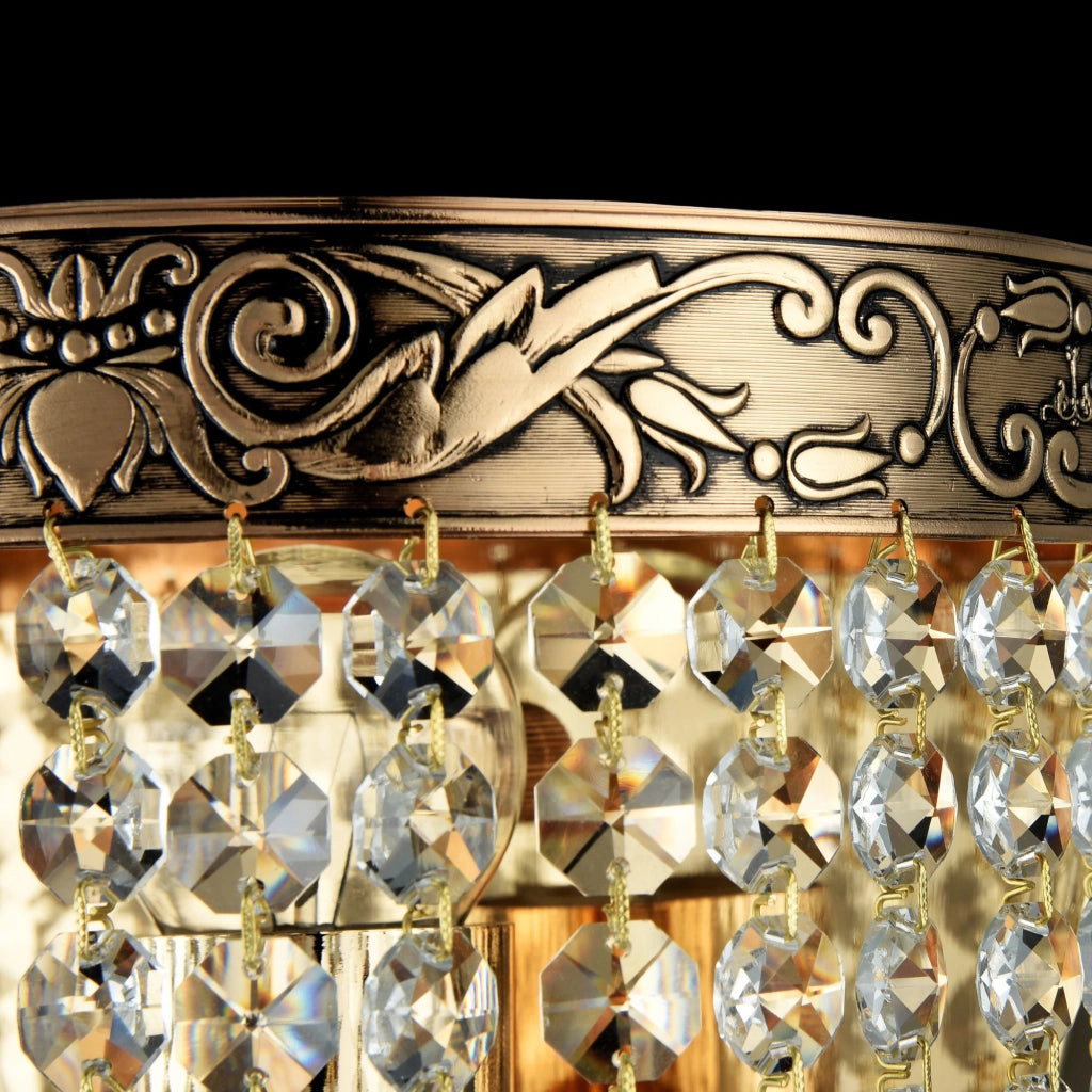 Maytoni Applique contemporanea Palace 1 luce E27 oro metallo cristallo