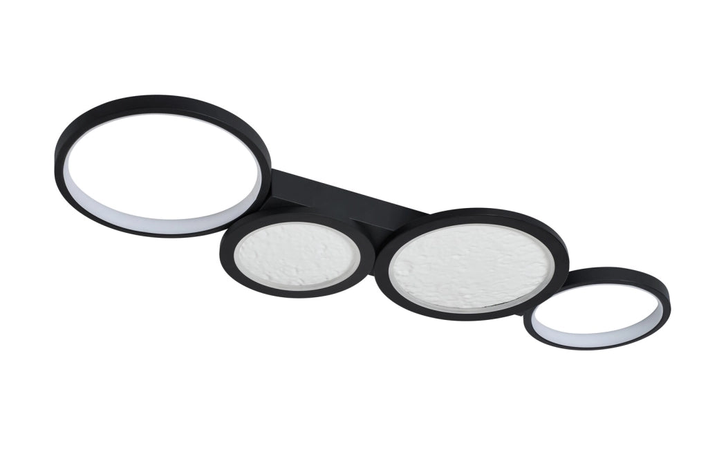 Plafoniera LED nera dimmerabile con telecomando Aranis Rabalux