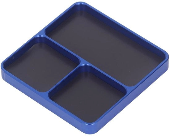 Organizzatore magnetico per strumenti - Materiale: lega di alluminio - Dimensioni: 13,8 x 11 x 2 cm - Antistatico - Facile da pulire - Magnetico