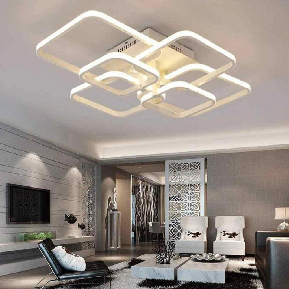 Trade Shop - Lampadario Plafoniera Con Quadrati Lampada Da Soffitto Led Design Moderno C26-b -