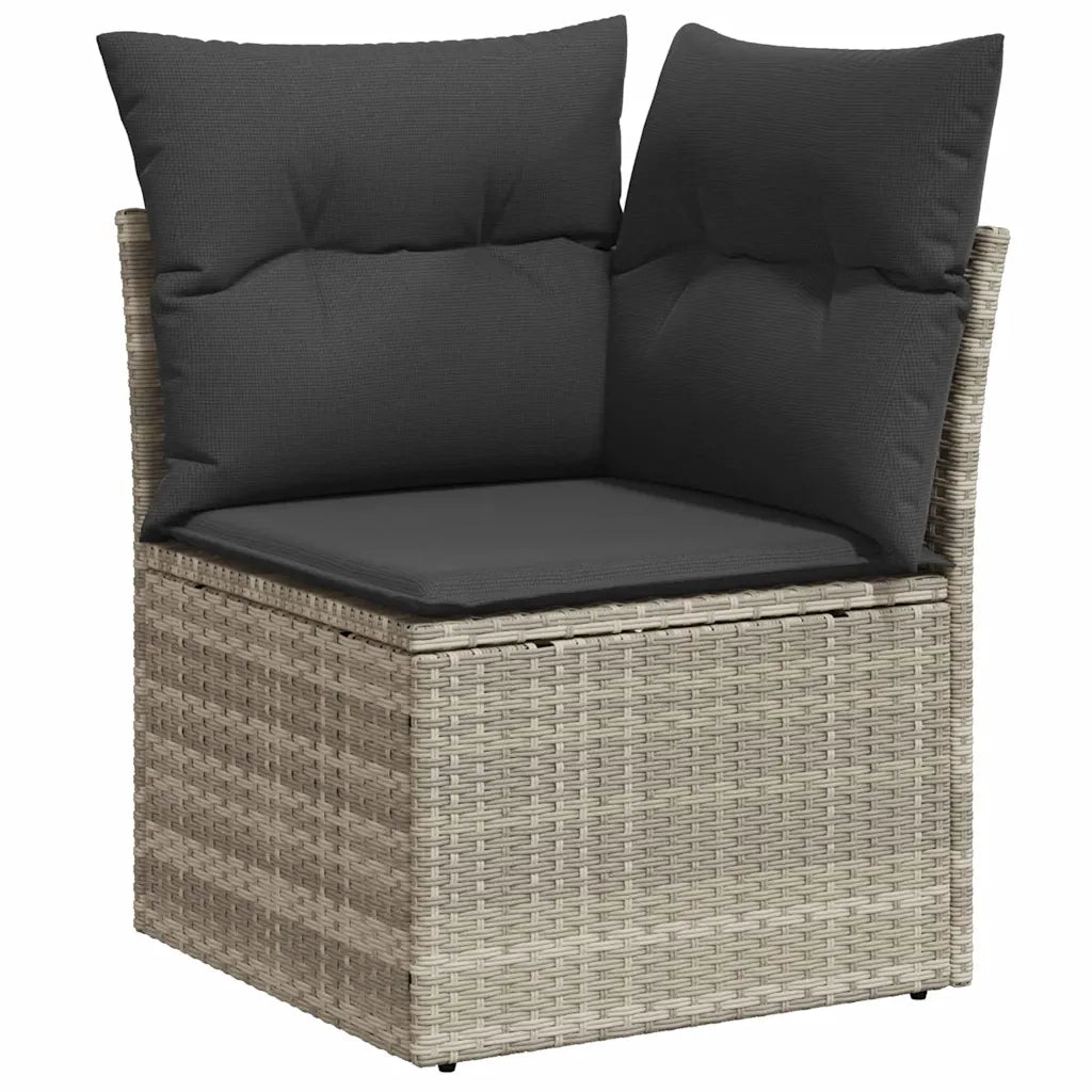 Set Divano da Giardino 8 pcs Grigio chiaro Poly Rattan 3360343