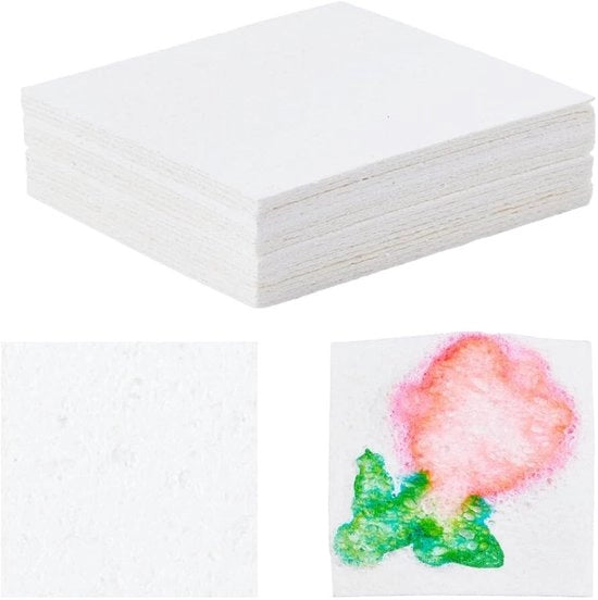 Papier a Tessitura 20 pezzi 10x10cm - Effetto 3D Magico - Schiuma di Cellulosa e Cotone - Arti Creative - Progetti DIY - Tessitura Flessibile - Carta da Pittura