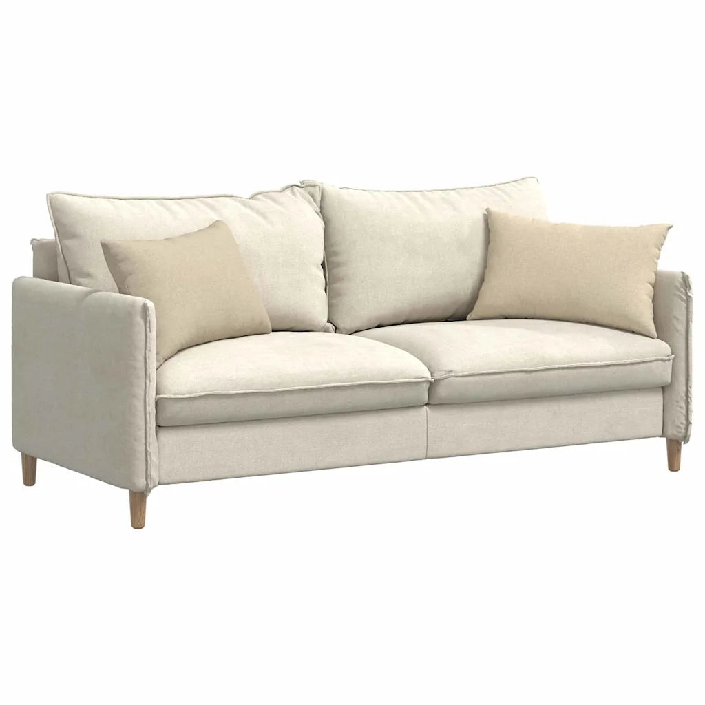 Cuscini da Divano 2 pcs Crema 60 x 40 cm Tessuto 42013660