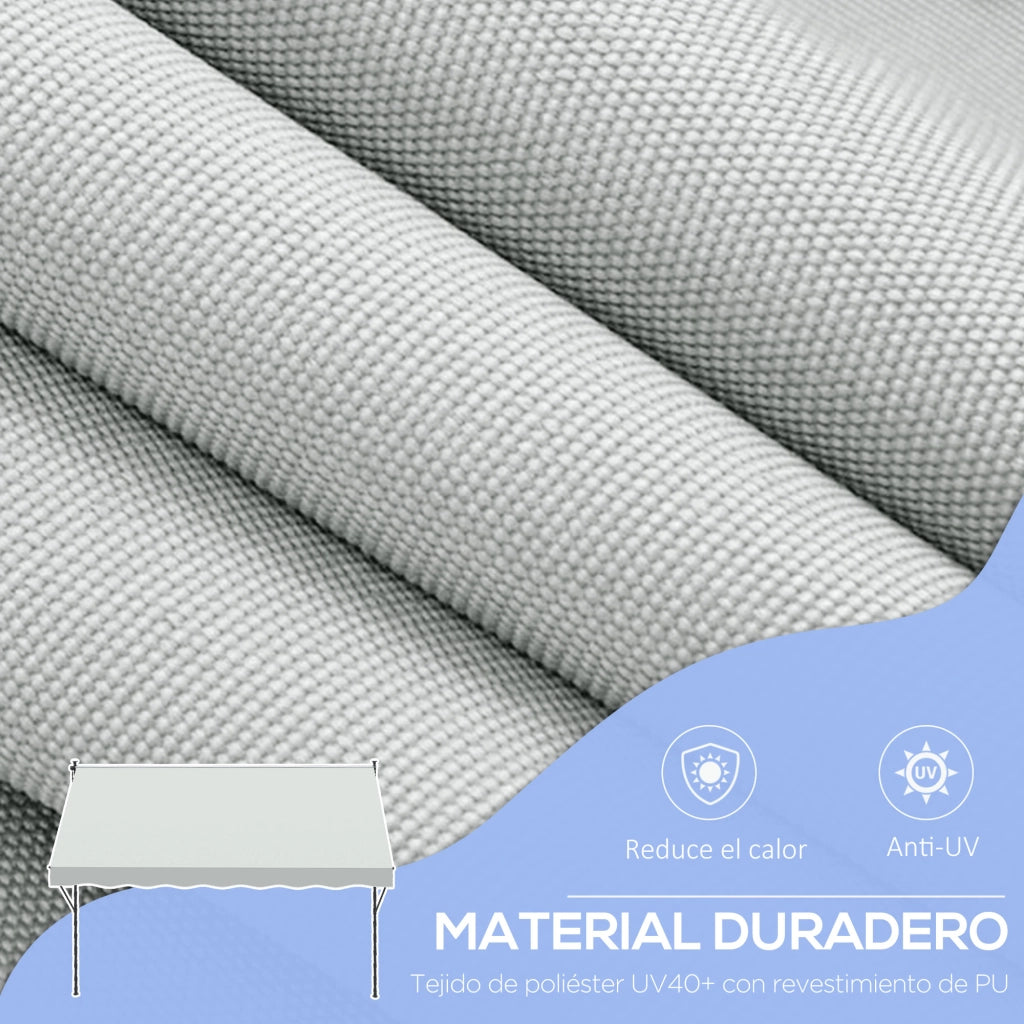 Tenda da Sole Retrattile Manuale 300x175x210-310 cm con Manovella Protezione UV40+ ¨C Xylo ¨C Crema