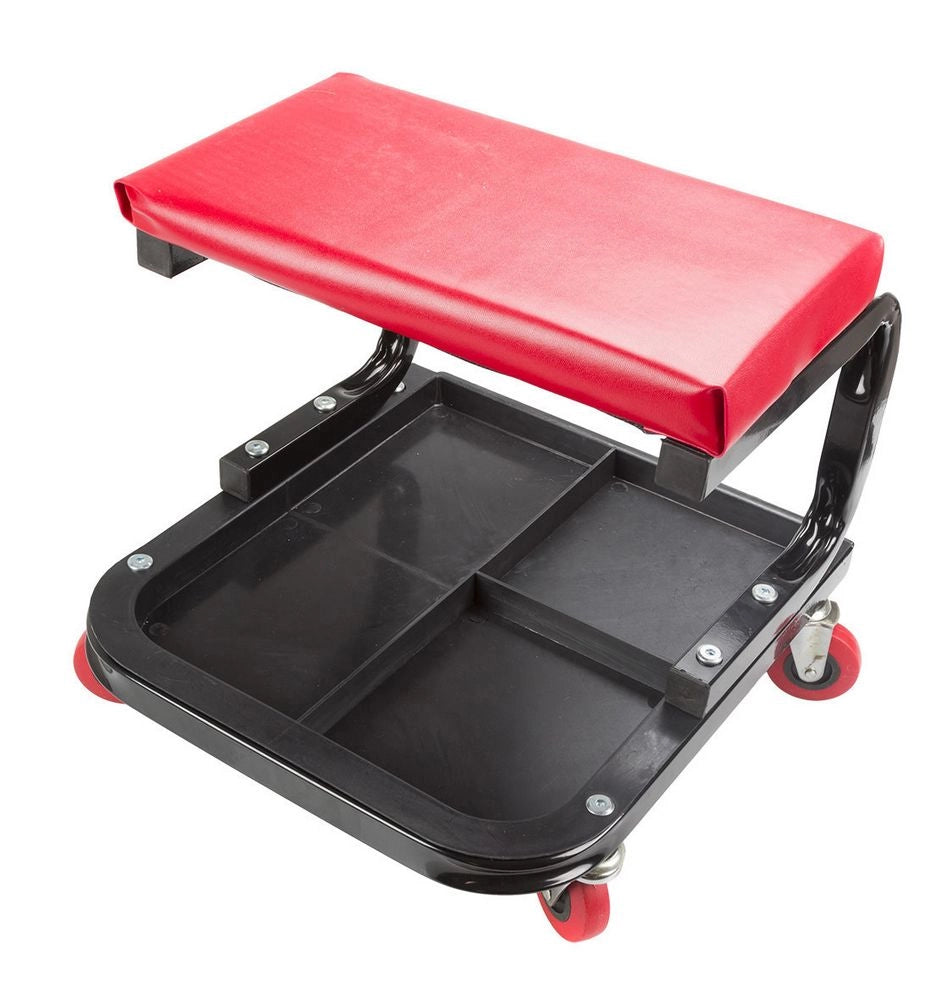 Sgabello officina con ruote 38x35x36 cm emergenza e manutenzione
