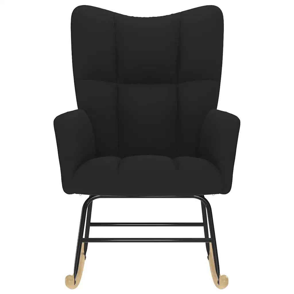 Sedia a Dondolo Nera in Tessuto 4016791
