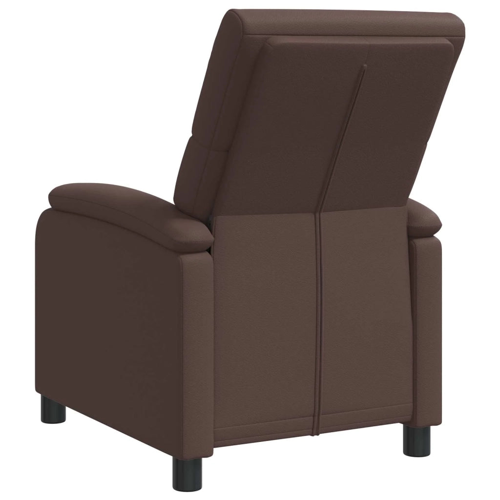 Poltrona reclinabile Marrone Similpelle 42034983