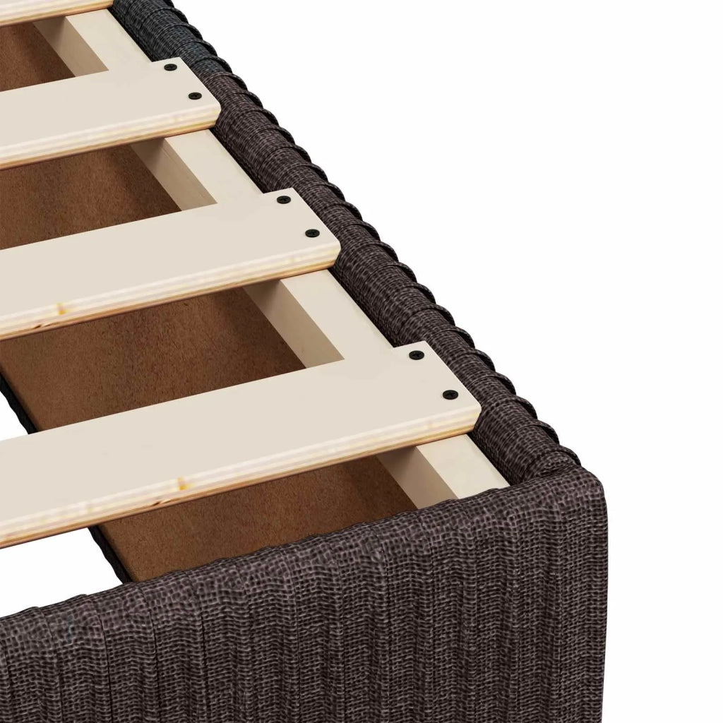 Letto box spring con materasso Marrone Scuro 80 x 200 cm 3451338
