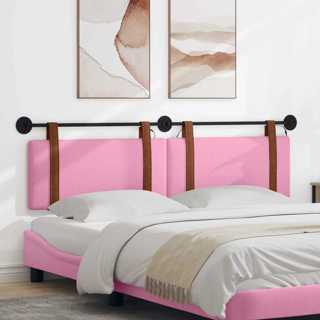 Testiera sospesa Con luce LED Rosa PU Antico 3424024
