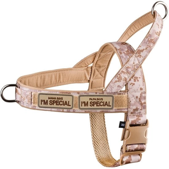 Accessorio per cani senza tirare - Adattabile - Riflettente - Infrangibile - Colore mimetico - Grande controllo senza tirare - Dog coat