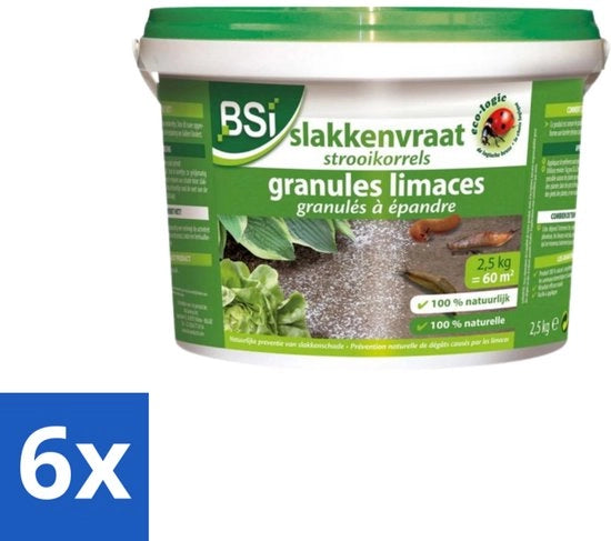 Lotta ai lumache - Polvere da disperdere - 2,5 kg - Confezione economica - 6 pezzi
