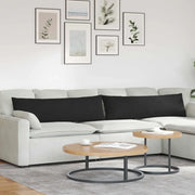 Cuscini da Divano 2 pcs Nero 145 x 40 cm Tessuto 42013857