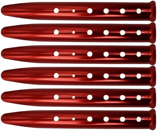Ferriti per tenda a forma di U - 31 cm - Ferriti per sabbia - Spiedi per terra - In alluminio - 6 pezzi - Ferriti per tenda