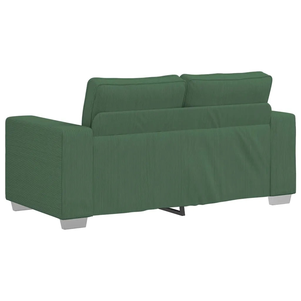 Divano Divanetto-Sofa Verde Scuro 120cm Tessuto di Velluto a Coste